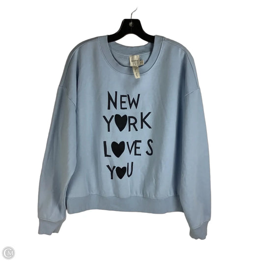 Sweatshirt Crewneck By Maeve In Blue, Size: M