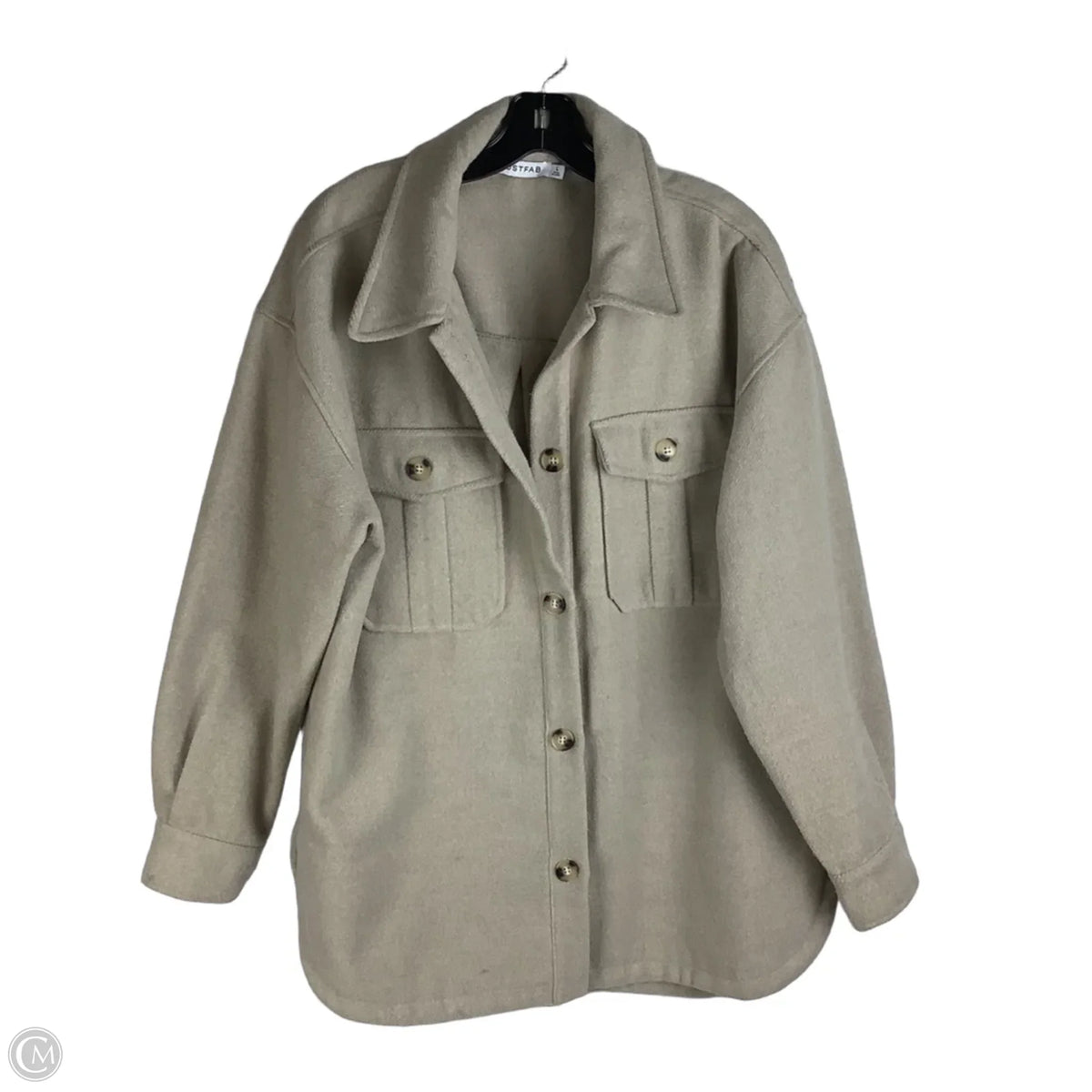 Coat Other By Just Fab In Tan, Size: L
