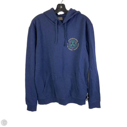Sweatshirt Hoodie By Scotch & Soda In Navy, Size: L