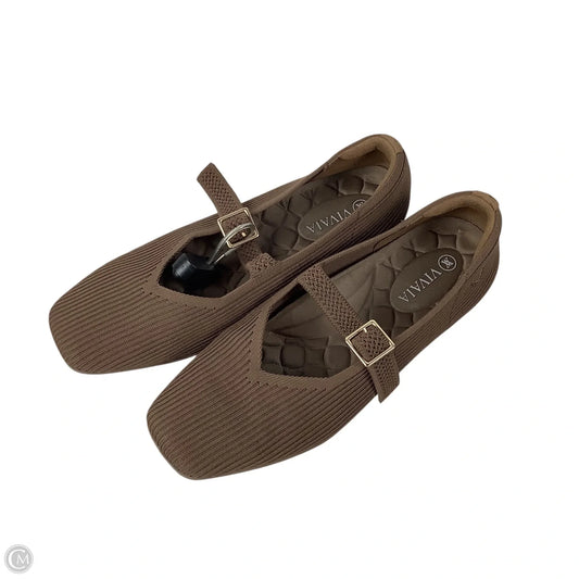 Shoes Flats By Vivaia In Brown, Size: 5.5 (36)