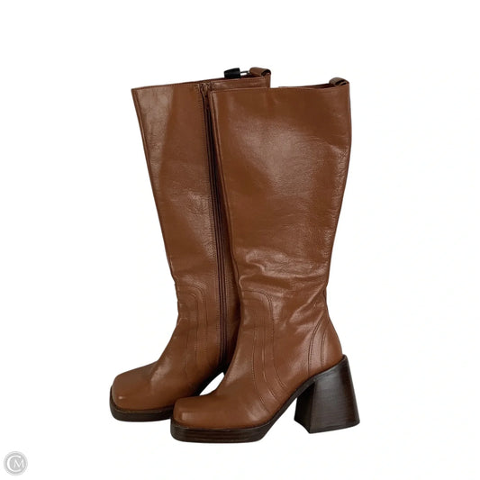 Boots Mid-calf Heels By Steve Madden In Brown, Size: 6