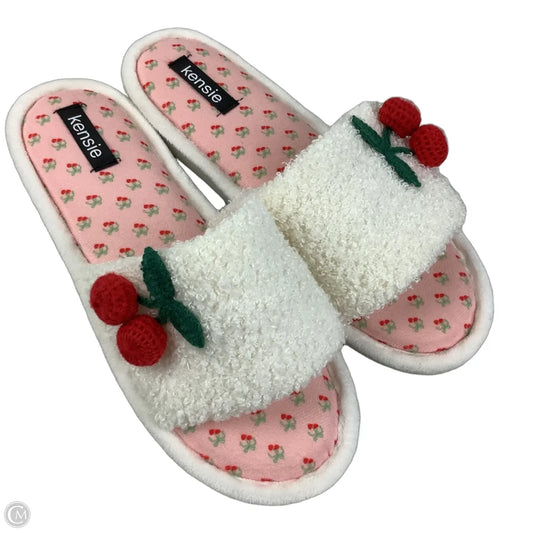 Slippers By Kensie In Pink & Red, Size: 9