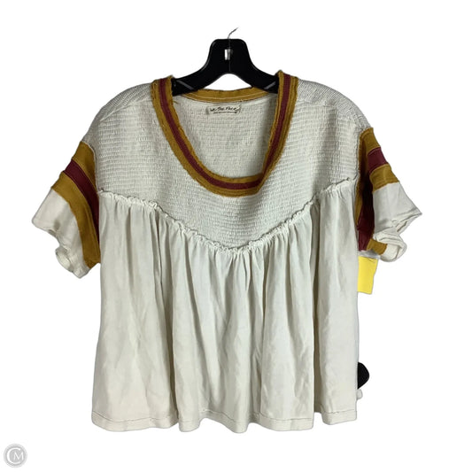 Top Short Sleeve By We The Free In Cream, Size: L