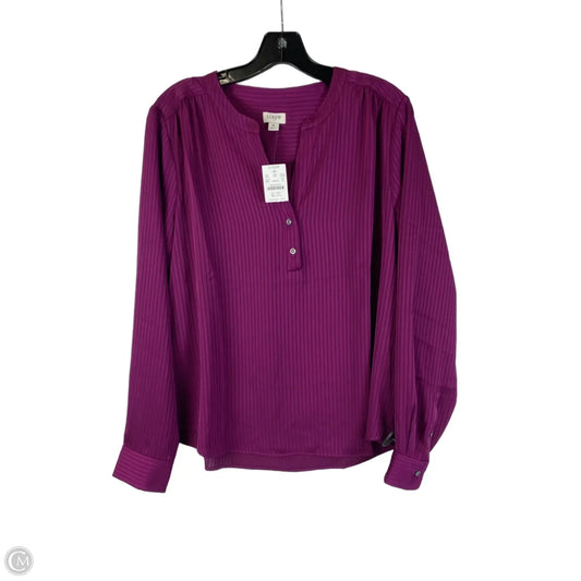 Top Long Sleeve By J. Crew In Purple, Size: M
