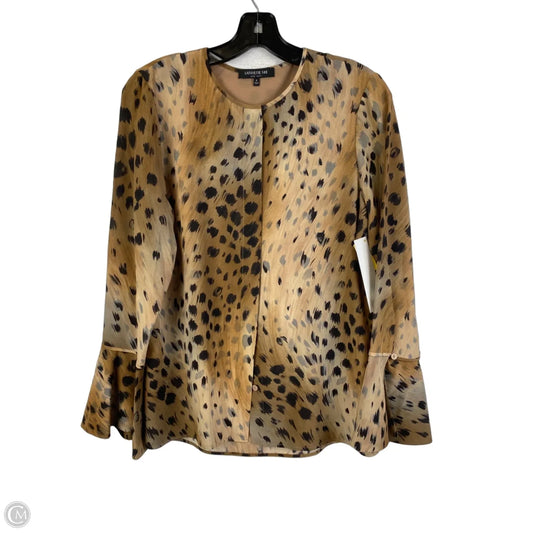 Top Long Sleeve Designer By Lafayette 148 In Animal Print, Size: S