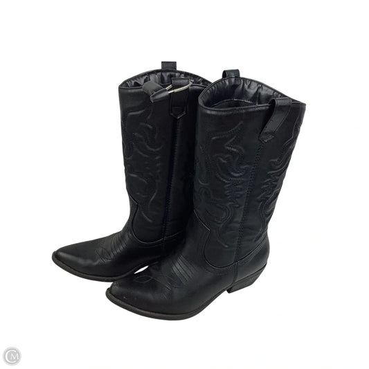Boots Western By Dream Pairs In Black, Size: 6.5