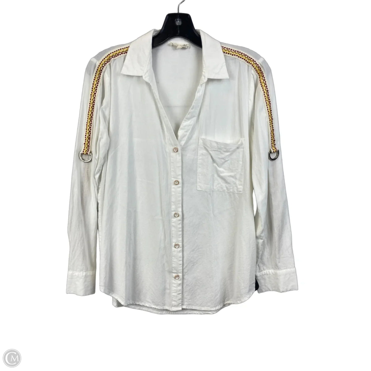 Top Long Sleeve By Mystree In White, Size: S