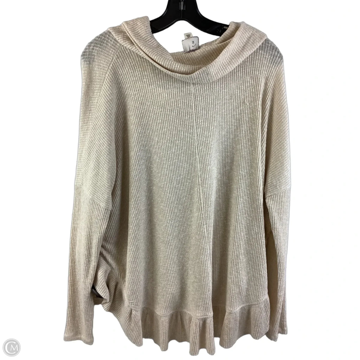 Top Long Sleeve By Postmark In Beige, Size: M