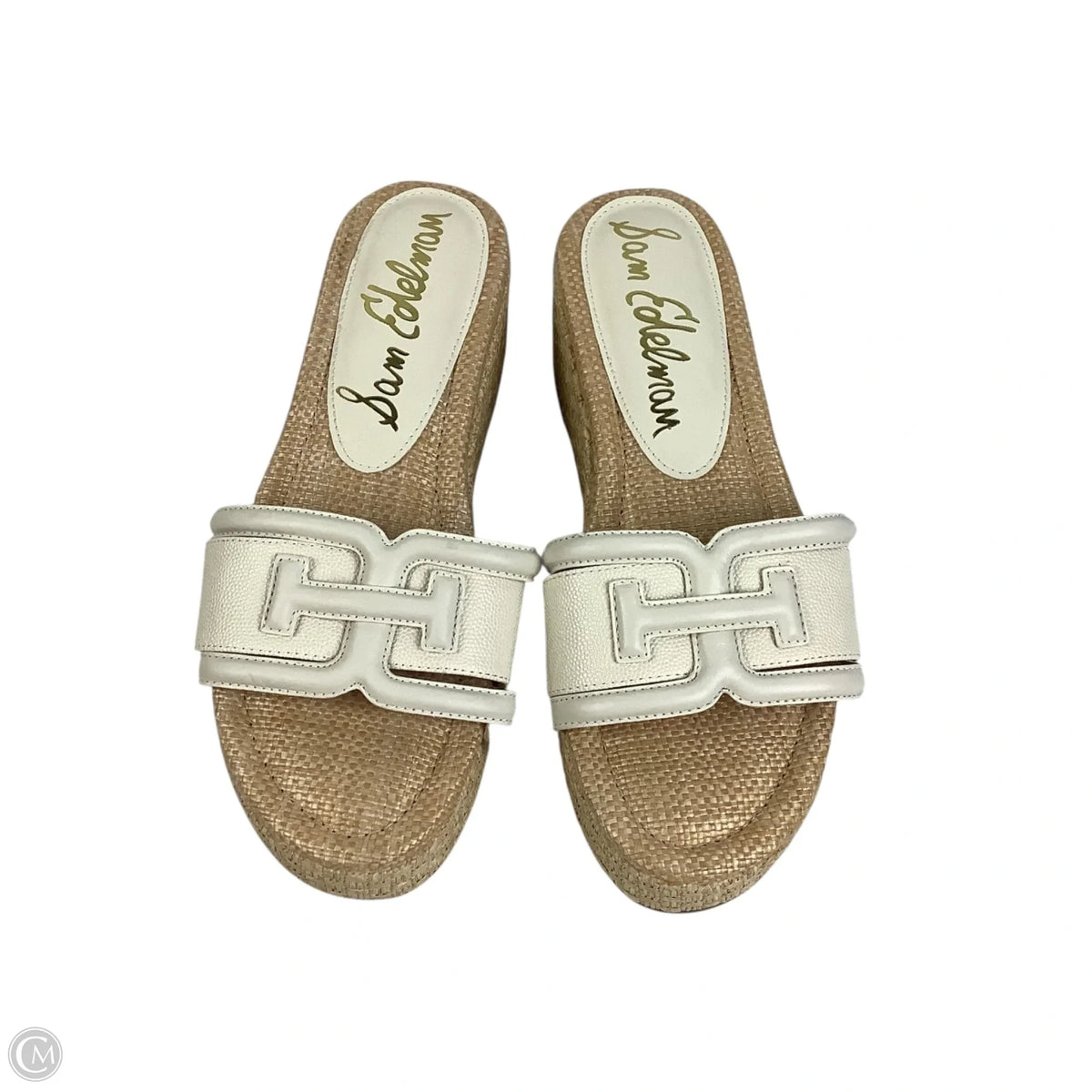 Sandals Heels Wedge By Sam Edelman In Cream, Size: 7.5