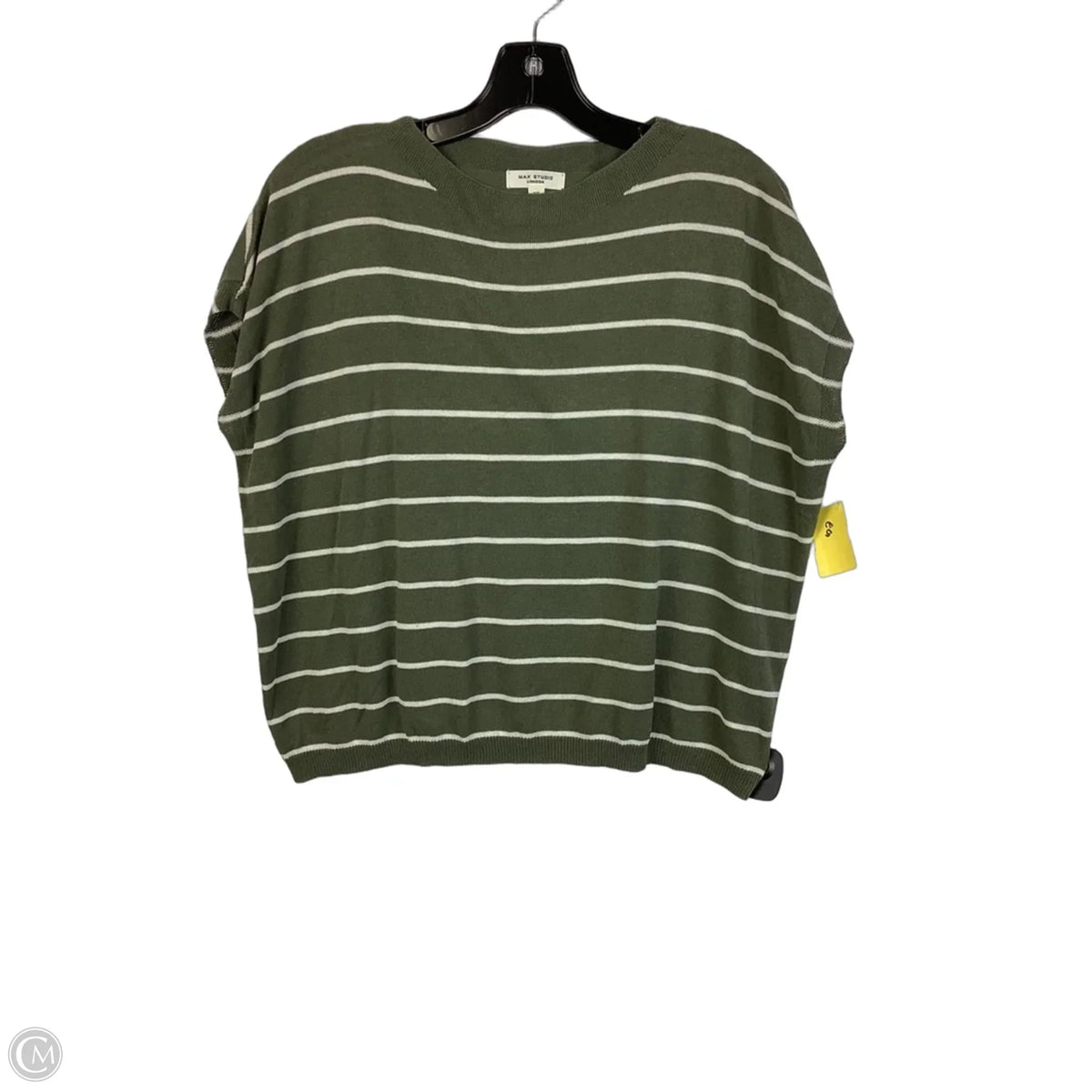 Top Short Sleeve By Max Studio In Striped Pattern, Size: Xs