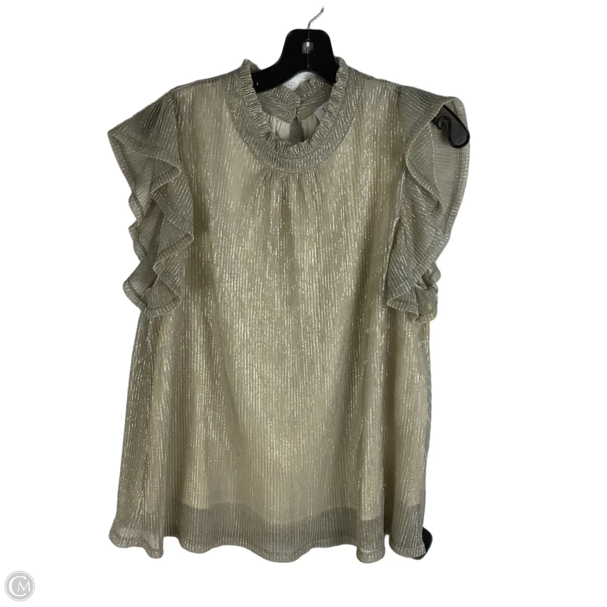Top Short Sleeve By Thml In Gold, Size: L