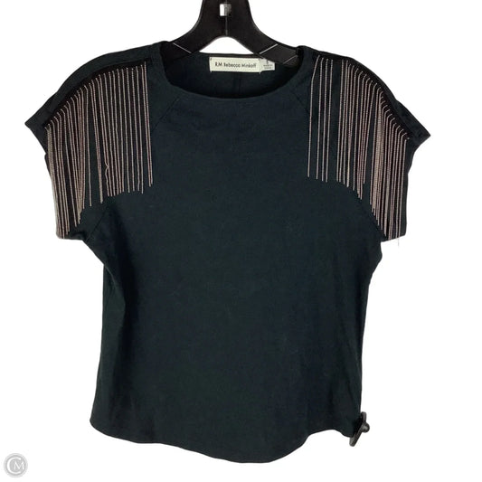 Top Short Sleeve Designer By Rebecca Minkoff In Black, Size: S