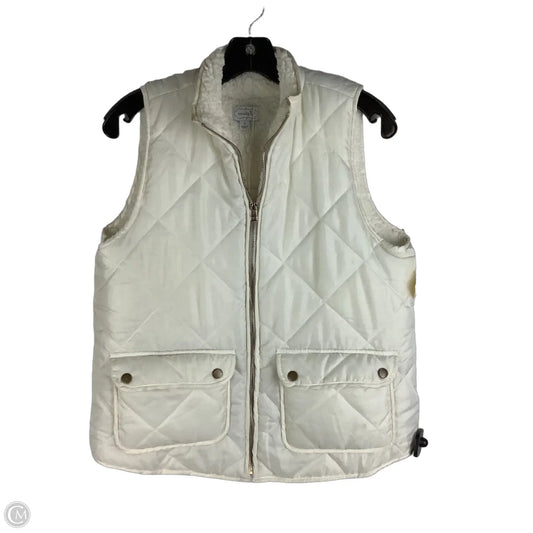 Vest Puffer & Quilted By Mudpie In Cream, Size: S