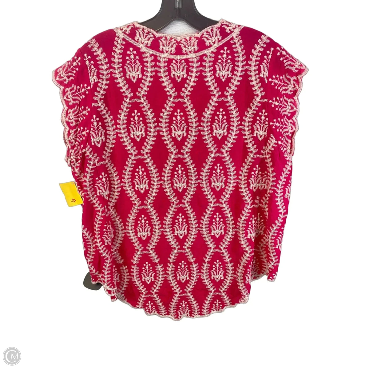 Top Short Sleeve By Solitaire In Pink, Size: L
