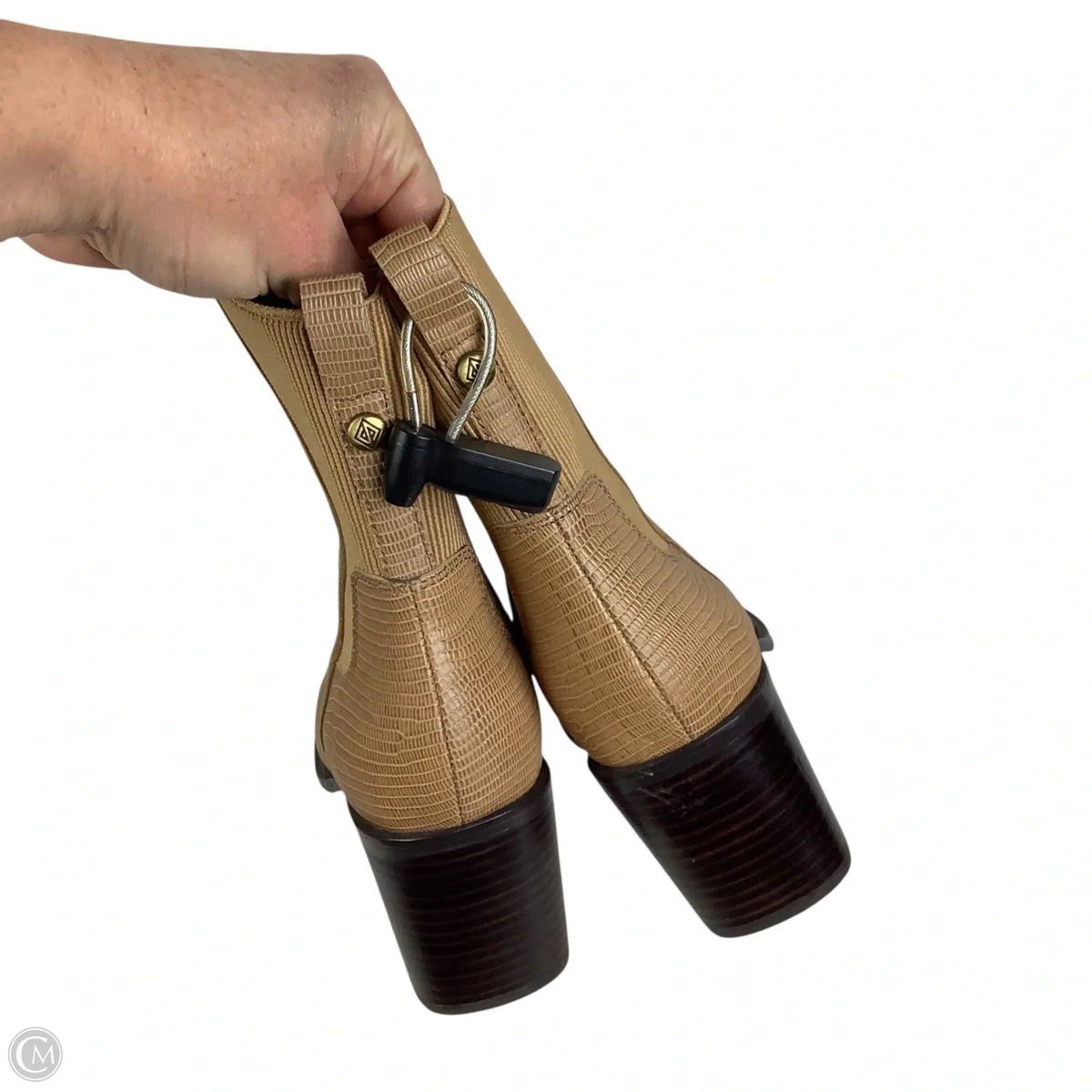 Boots Ankle Heels By Donald Pliner In Tan, Size: 8