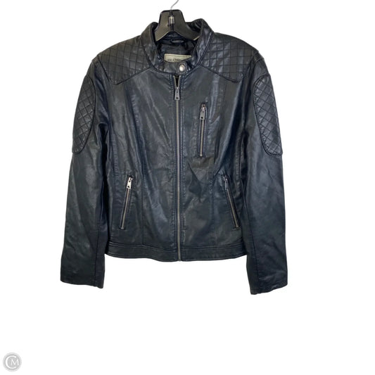 Jacket Faux Leather By Levis In Black, Size: L