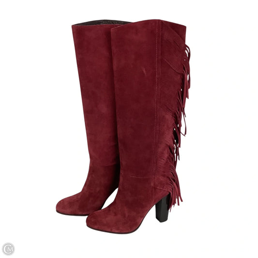 Boots Designer By Diane Von Furstenberg In Red, Size: 8