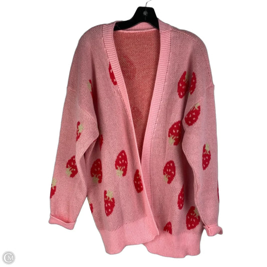 Cardigan By Clothes Mentor In Pink, Size: 2x