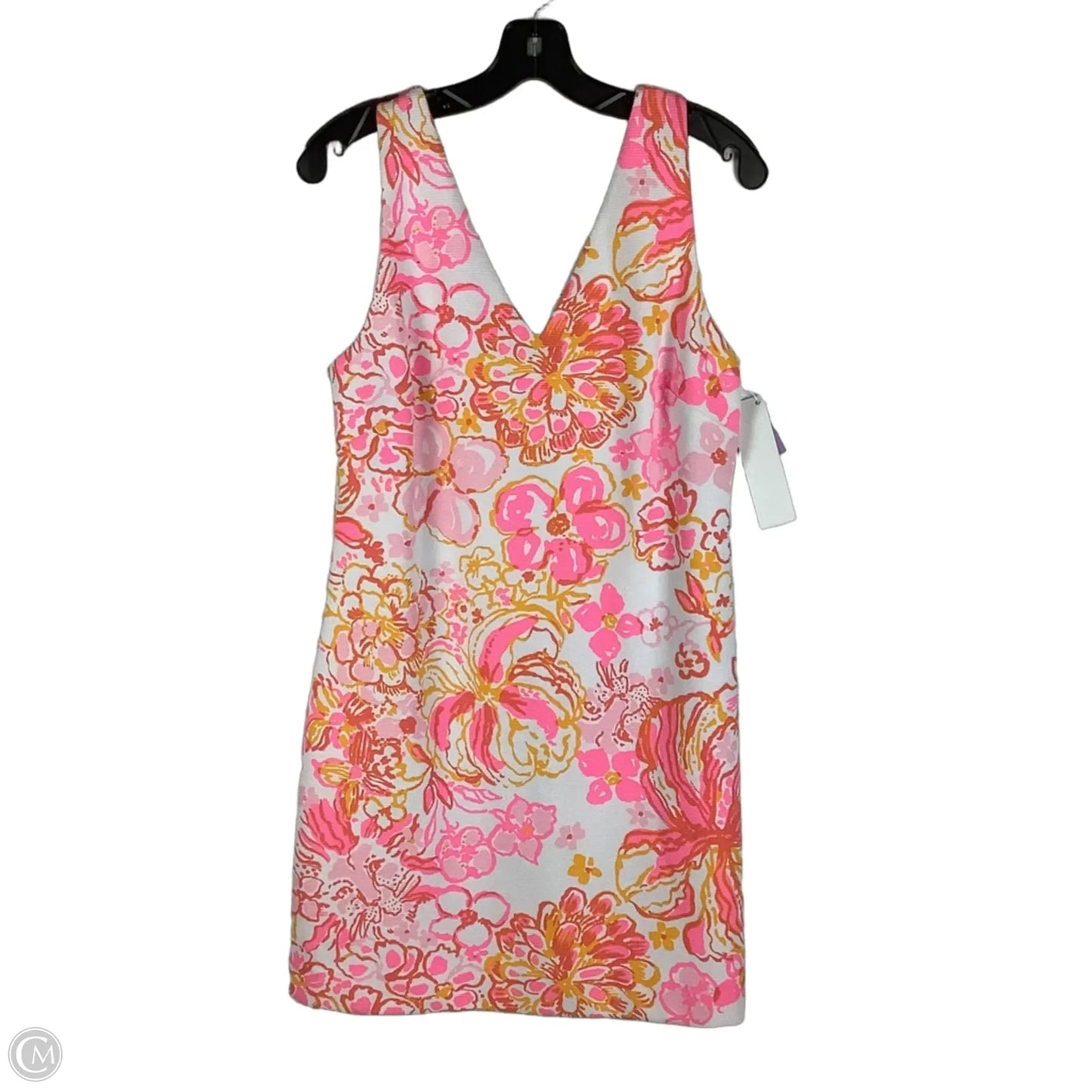 Dress Designer By Lilly Pulitzer In Pink & White, Size: M