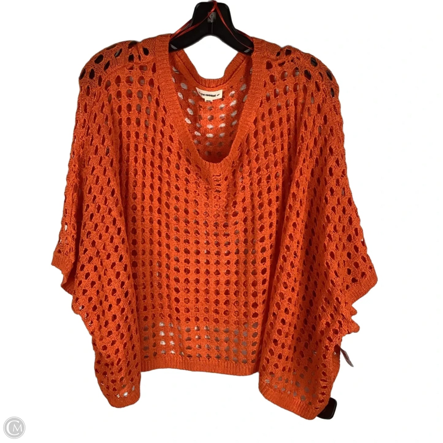Swimwear Cover-up or Top SS By Ee Some In Orange, Size: S/M