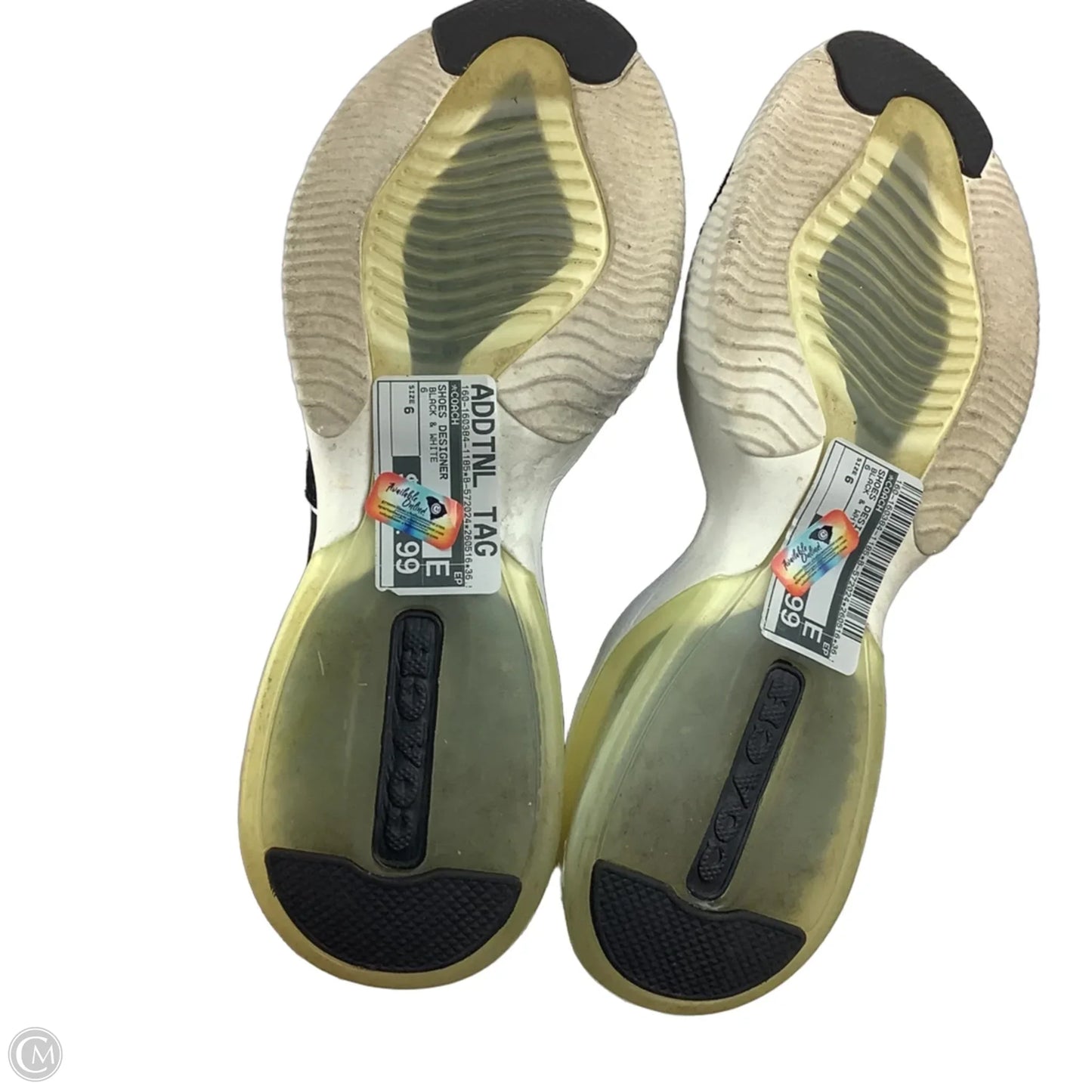 Shoes Designer By Coach In Black & White, Size: 6