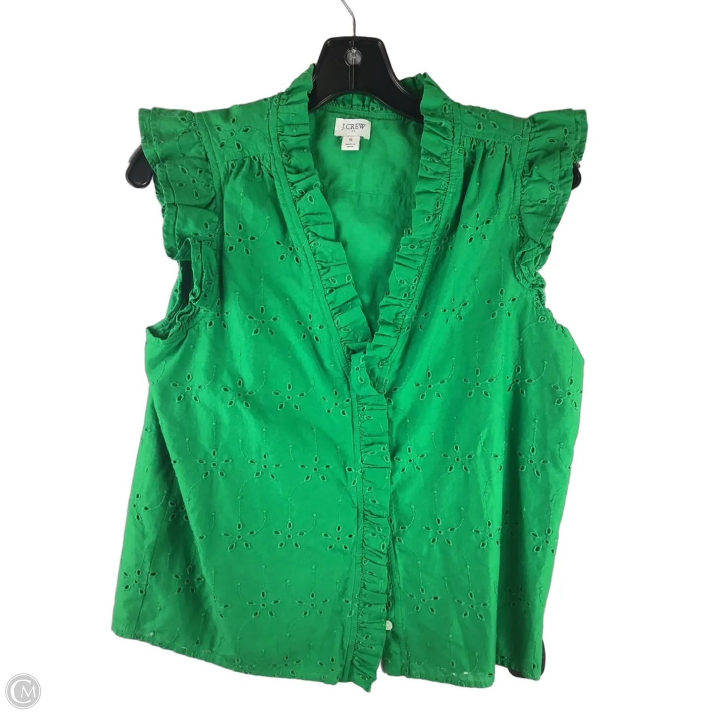 Blouse Sleeveless By J. Crew In Green, Size: S