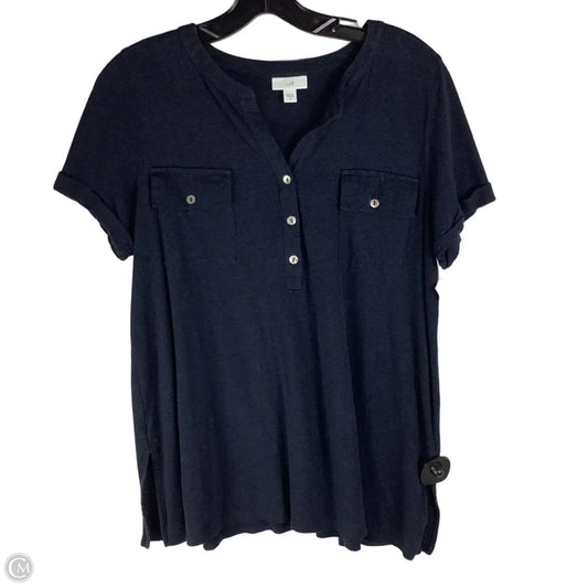 Top Short Sleeve By J. Jill In Navy, Size: M