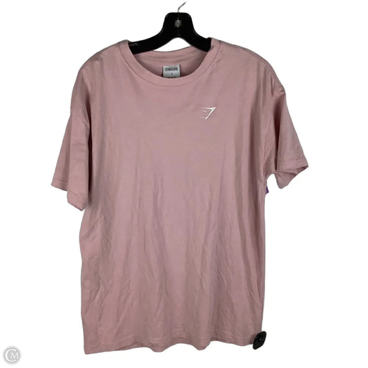 Athletic Top Short Sleeve By Gym Shark In Pink, Size: S