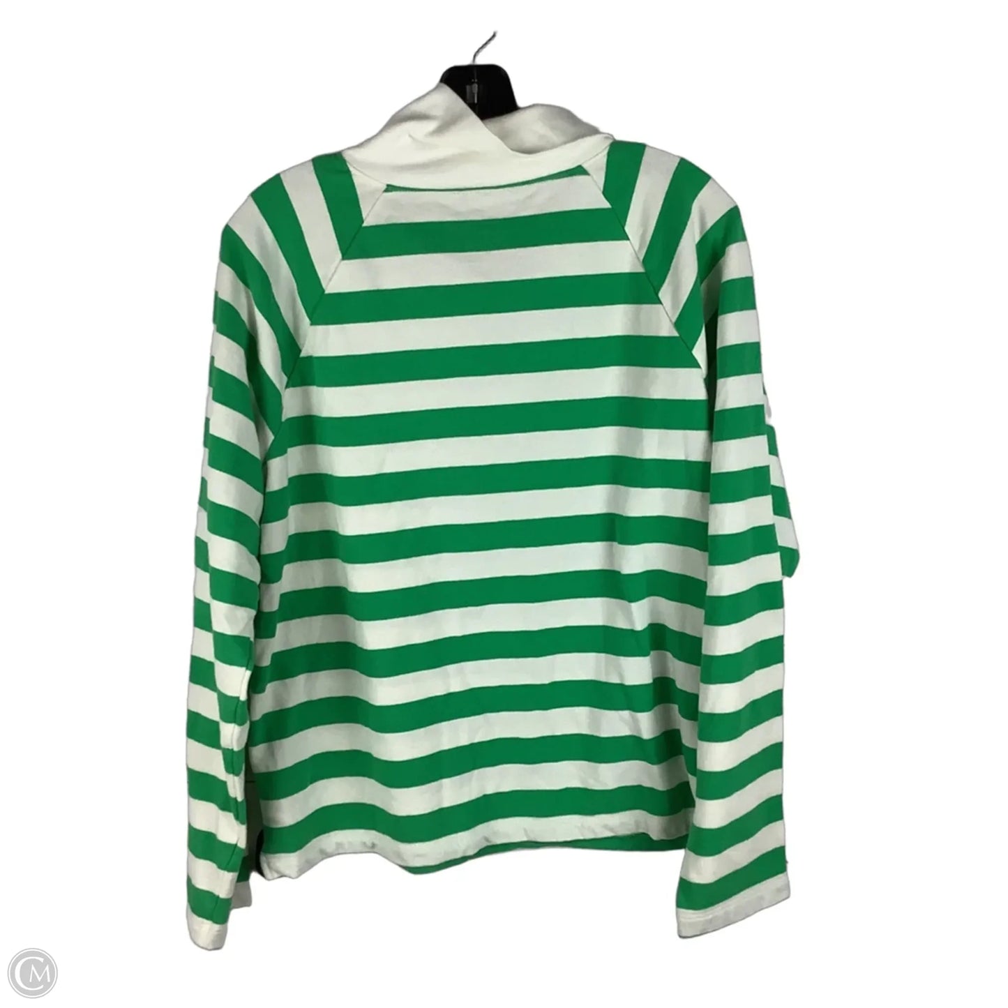 Sweatshirt Collar By J. Crew In Green & White, Size: M