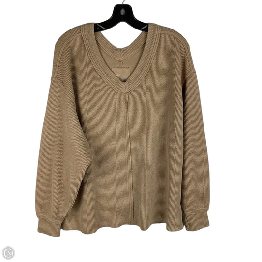 Sweatshirt Crewneck By Aerie In Tan, Size: S