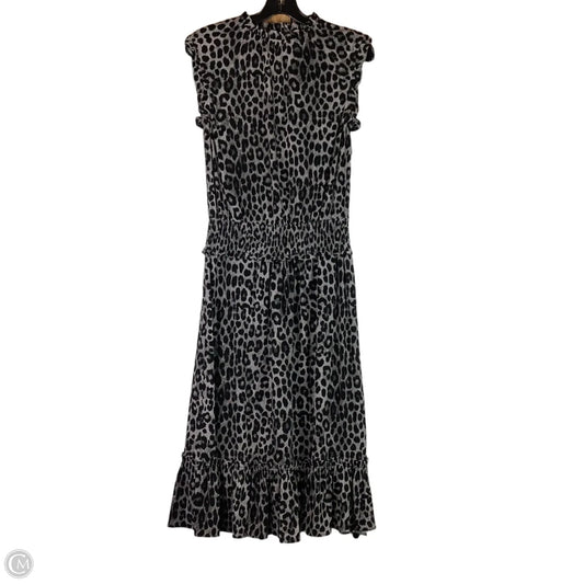 Dress Casual Midi By Michael By Michael Kors In Leopard Print, Size: S