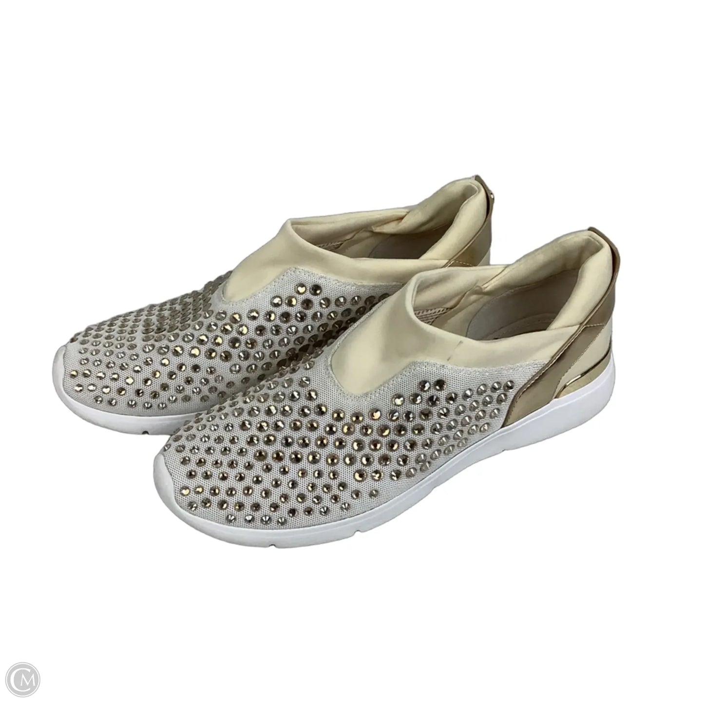 Shoes Sneakers By Michael By Michael Kors In Gold & White, Size: 9.5