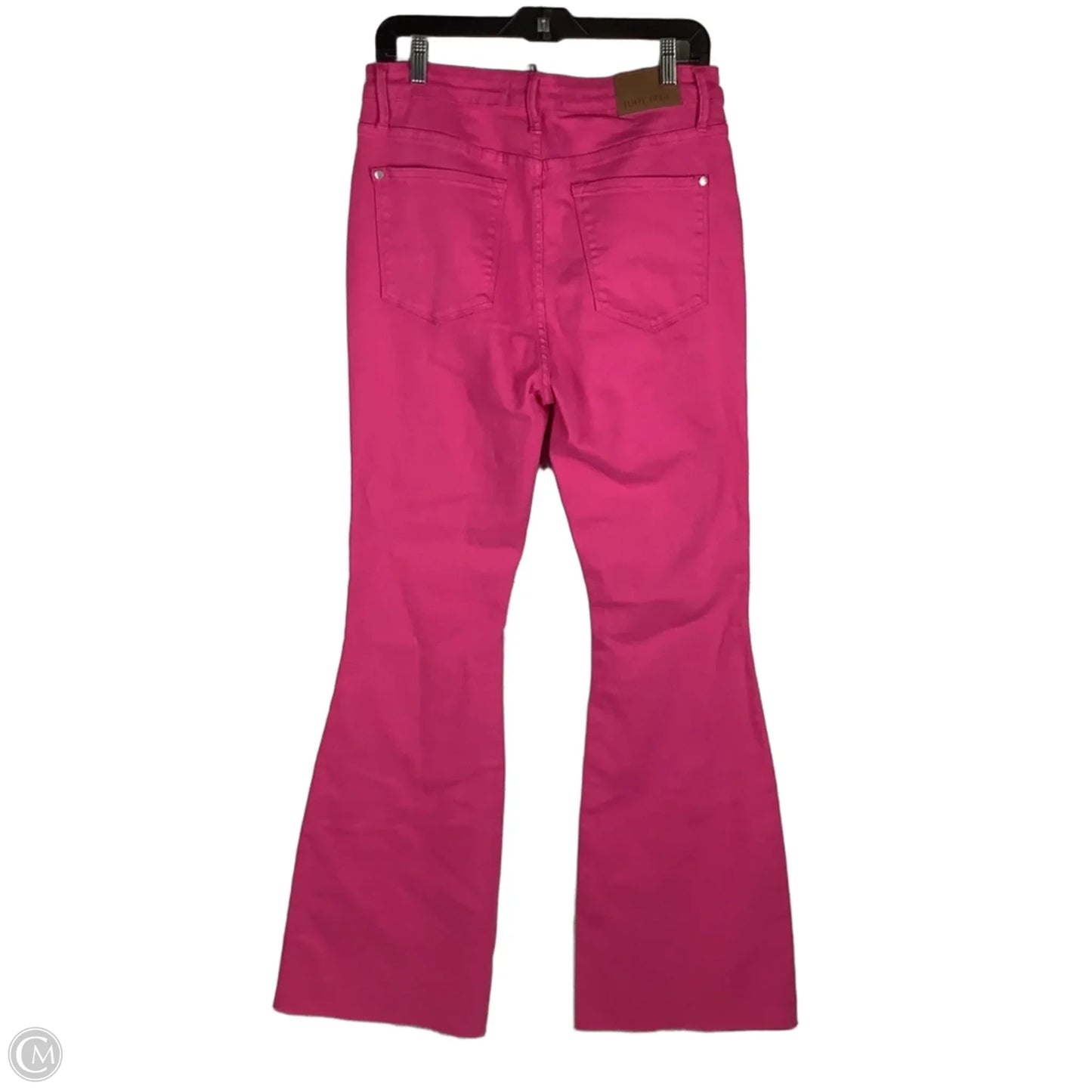 Jeans Flared By Judy Blue In Pink Denim, Size: 12 (31)