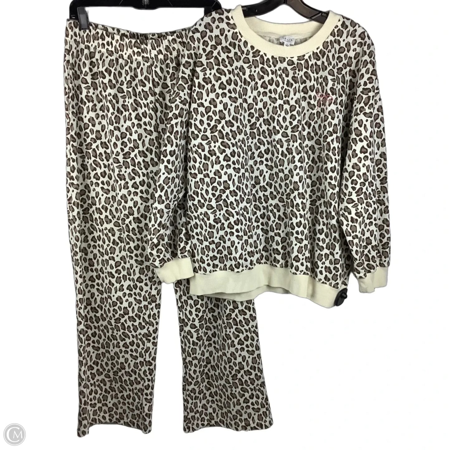 Lounge Set Pants By Le Lis In Leopard Print, Size: L