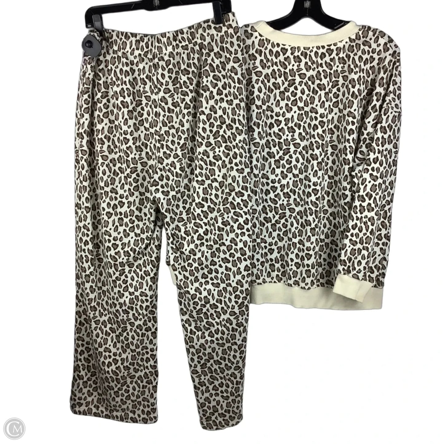 Lounge Set Pants By Le Lis In Leopard Print, Size: L