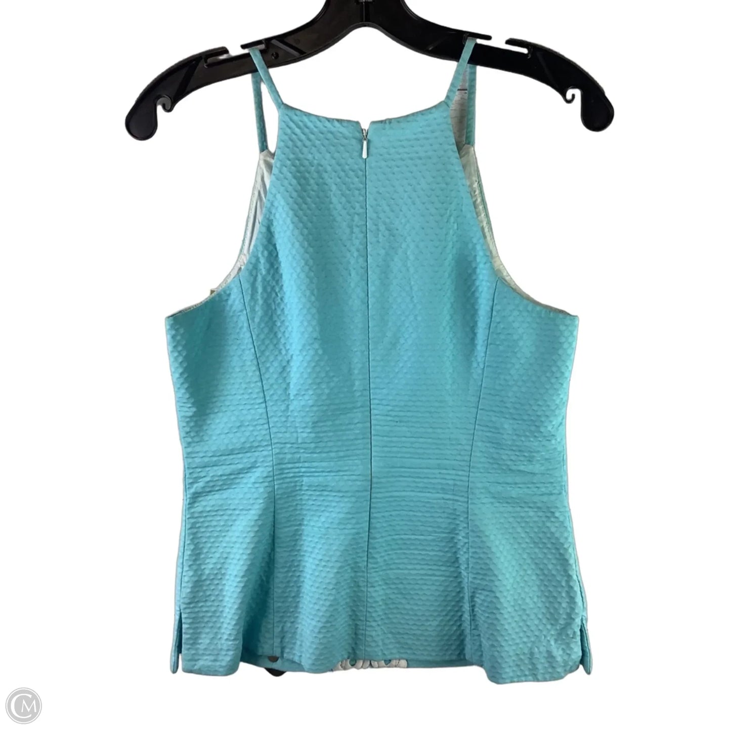 Top Sleeveless Designer By Lilly Pulitzer In Blue & White, Size: 4
