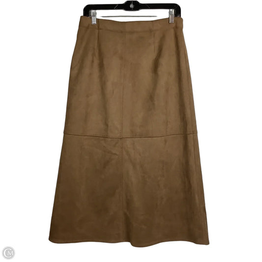 Skirt Midi By Max Studio In Brown, Size: M