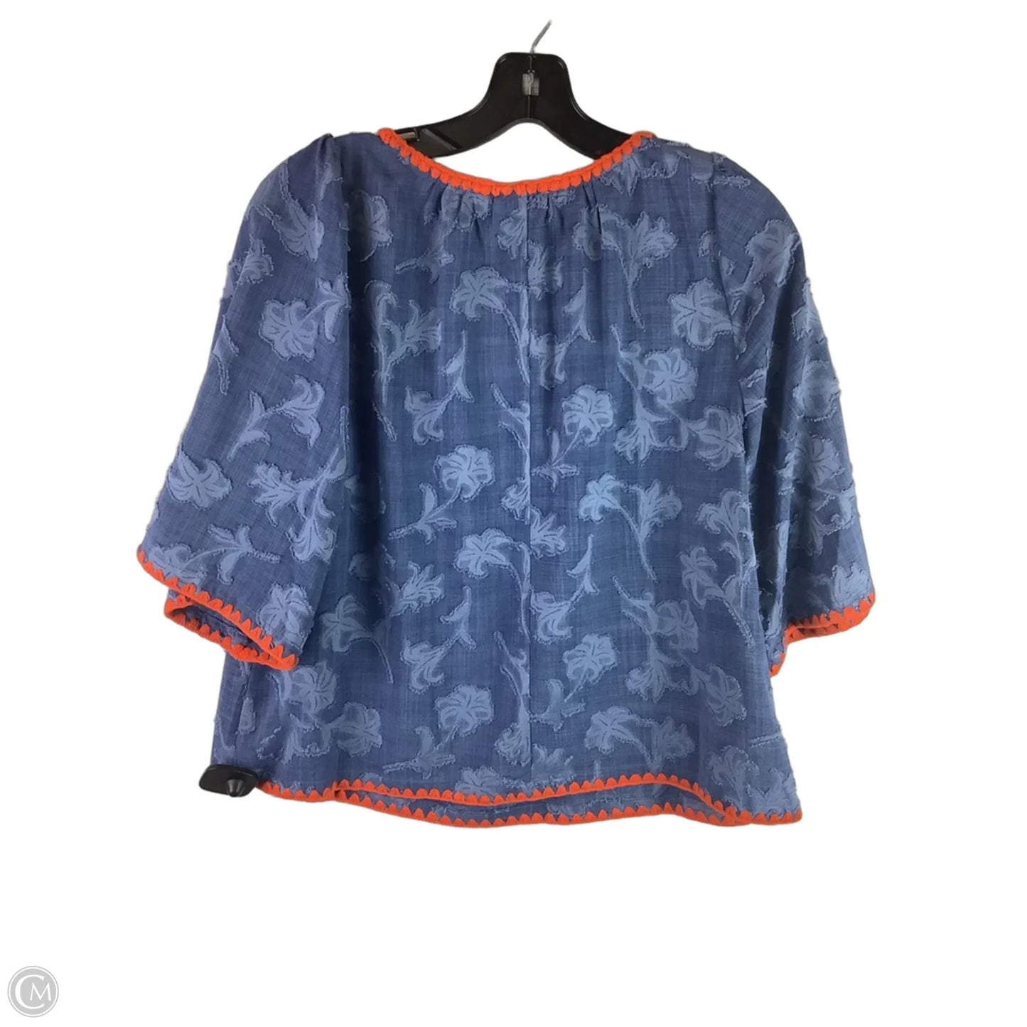 Top Short Sleeve By Voy In Blue & Orange, Size: S