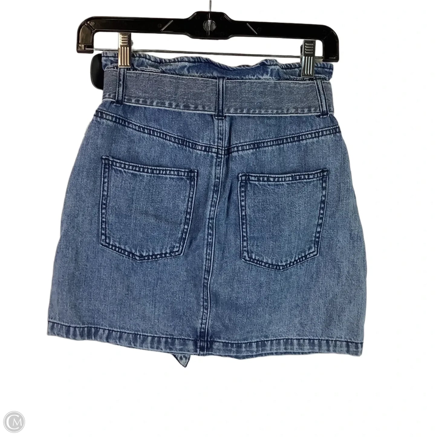 Skirt Mini & Short By Clothes Mentor In Blue Denim, Size: Xs