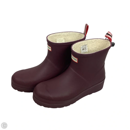 Boots Rain By Hunter In Purple, Size: 10