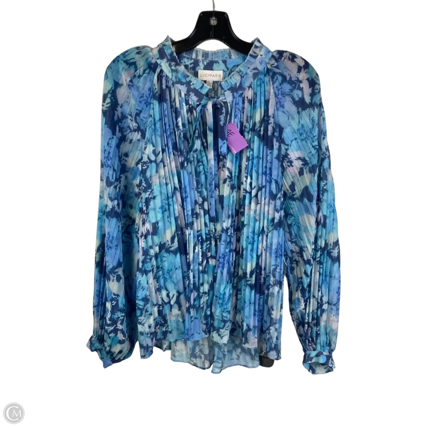 Top Long Sleeve By Lucy Paris In Blue, Size: L