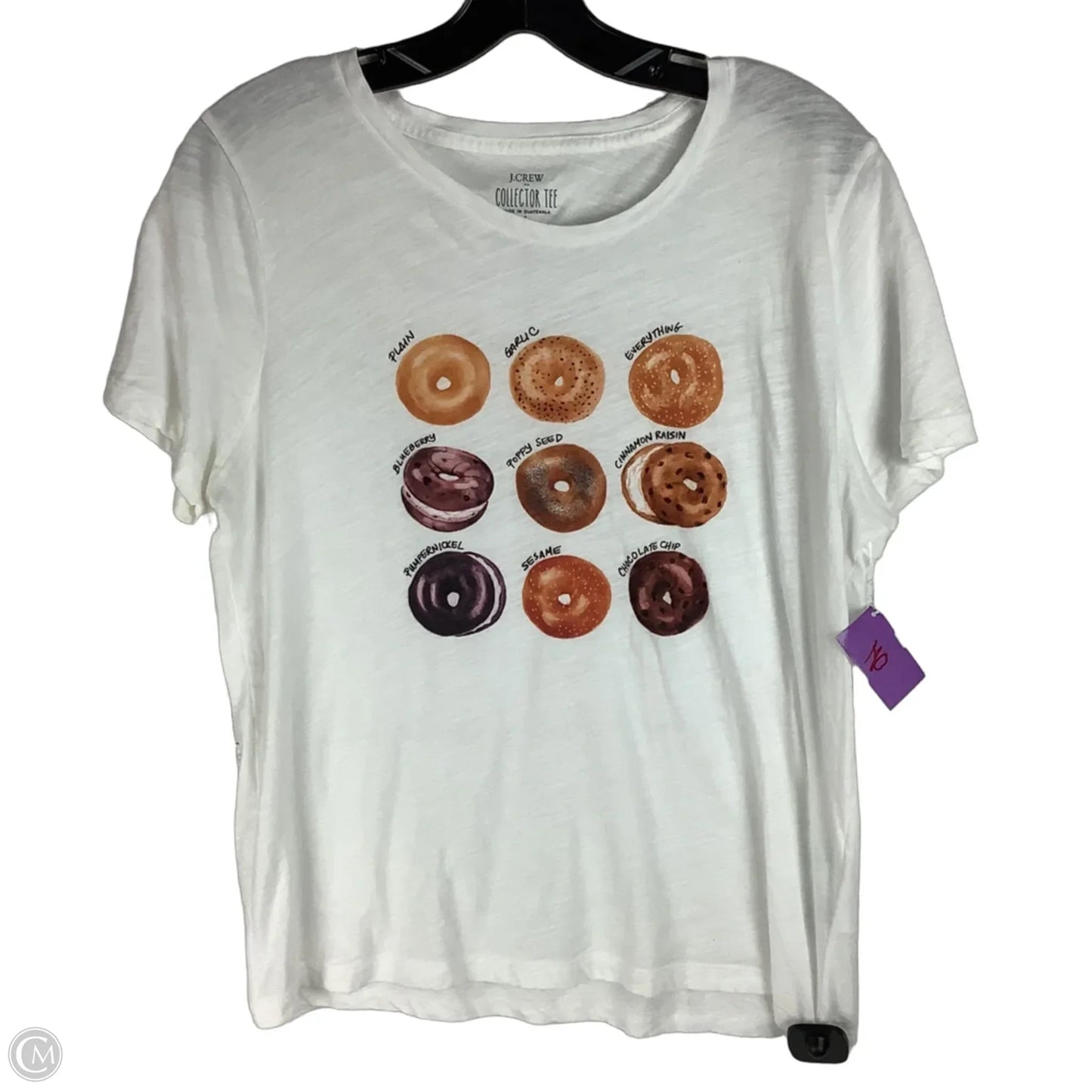 Top Short Sleeve By J. Crew In Brown & White, Size: L