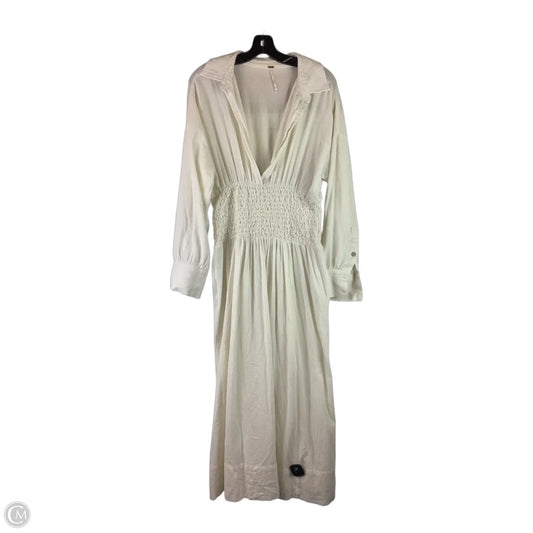 Dress Casual Midi By Free People In Cream, Size: M