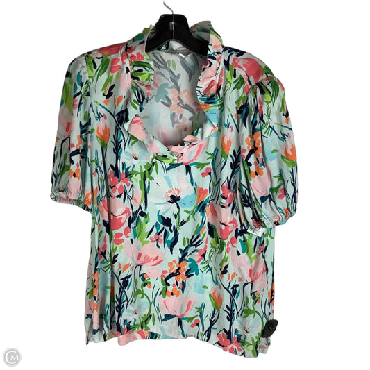 Top Short Sleeve By Crown And Ivy In Multi-colored, Size: L