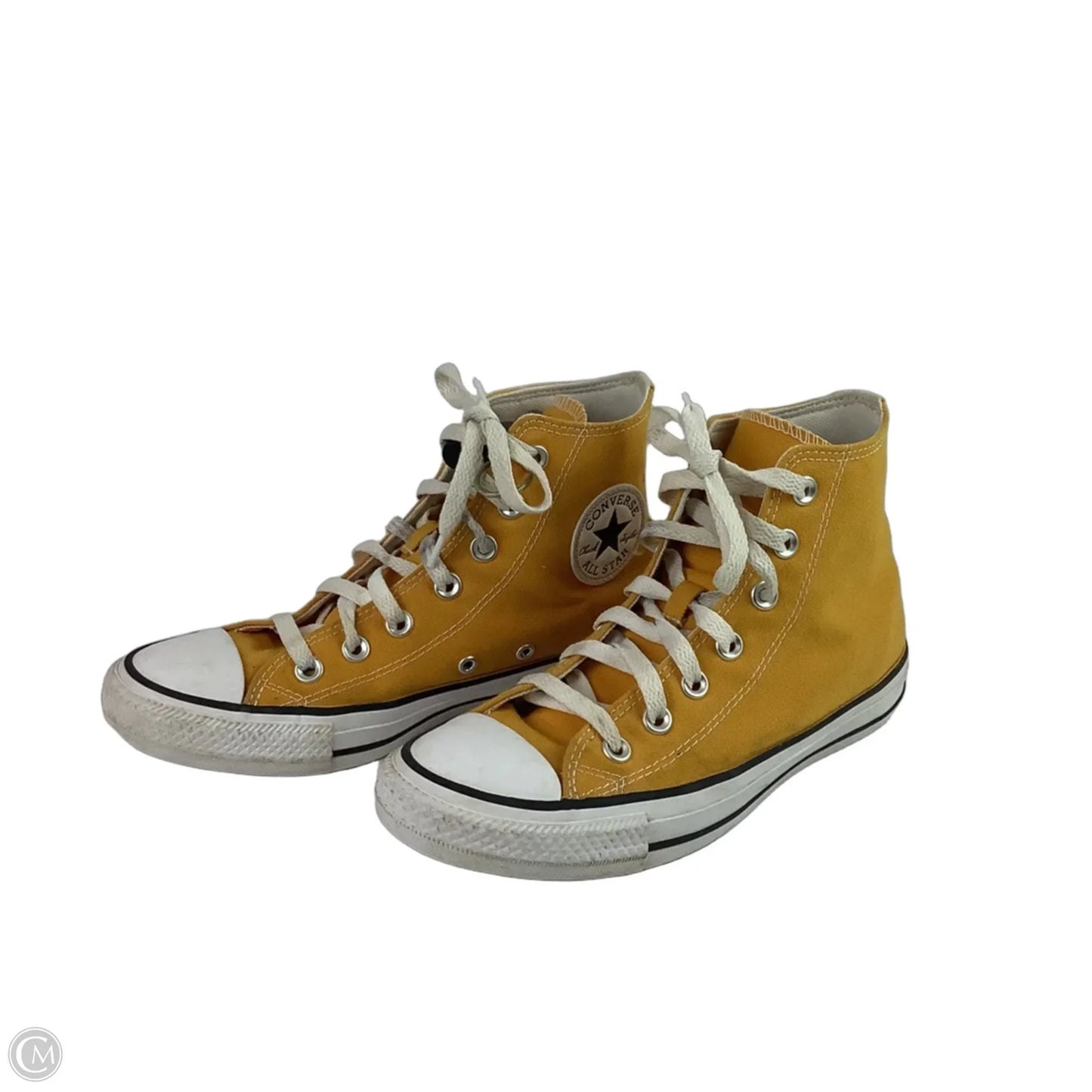 Shoes Sneakers By Converse In White & Yellow, Size: 7