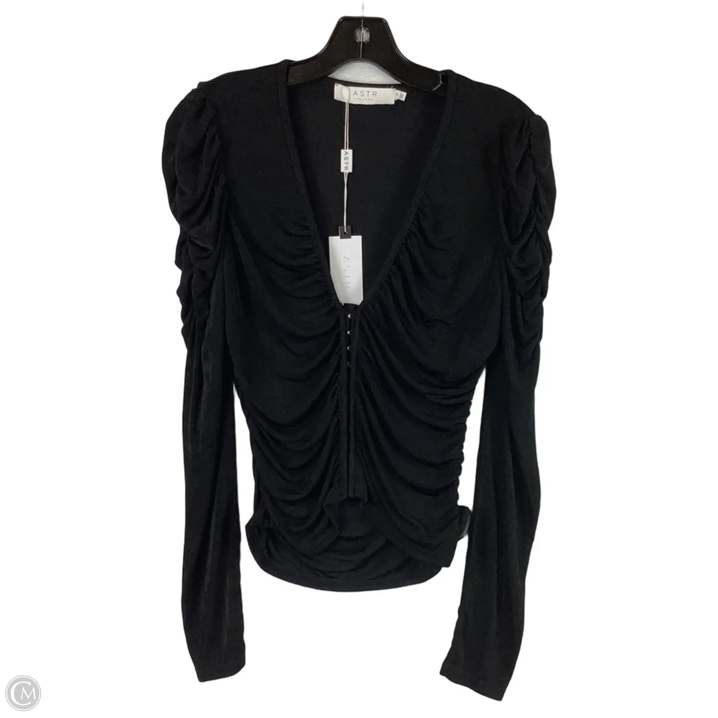 Top Long Sleeve By Astr The Label In Black, Size: M