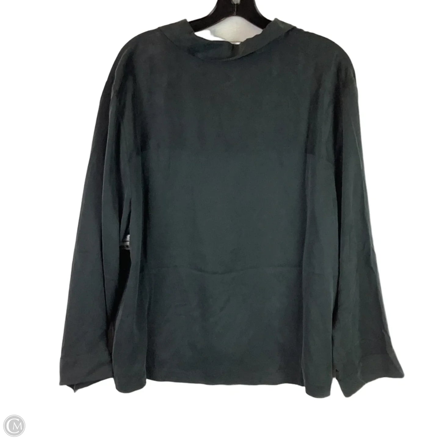 Blouse Long Sleeve By Quince In Grey, Size: M