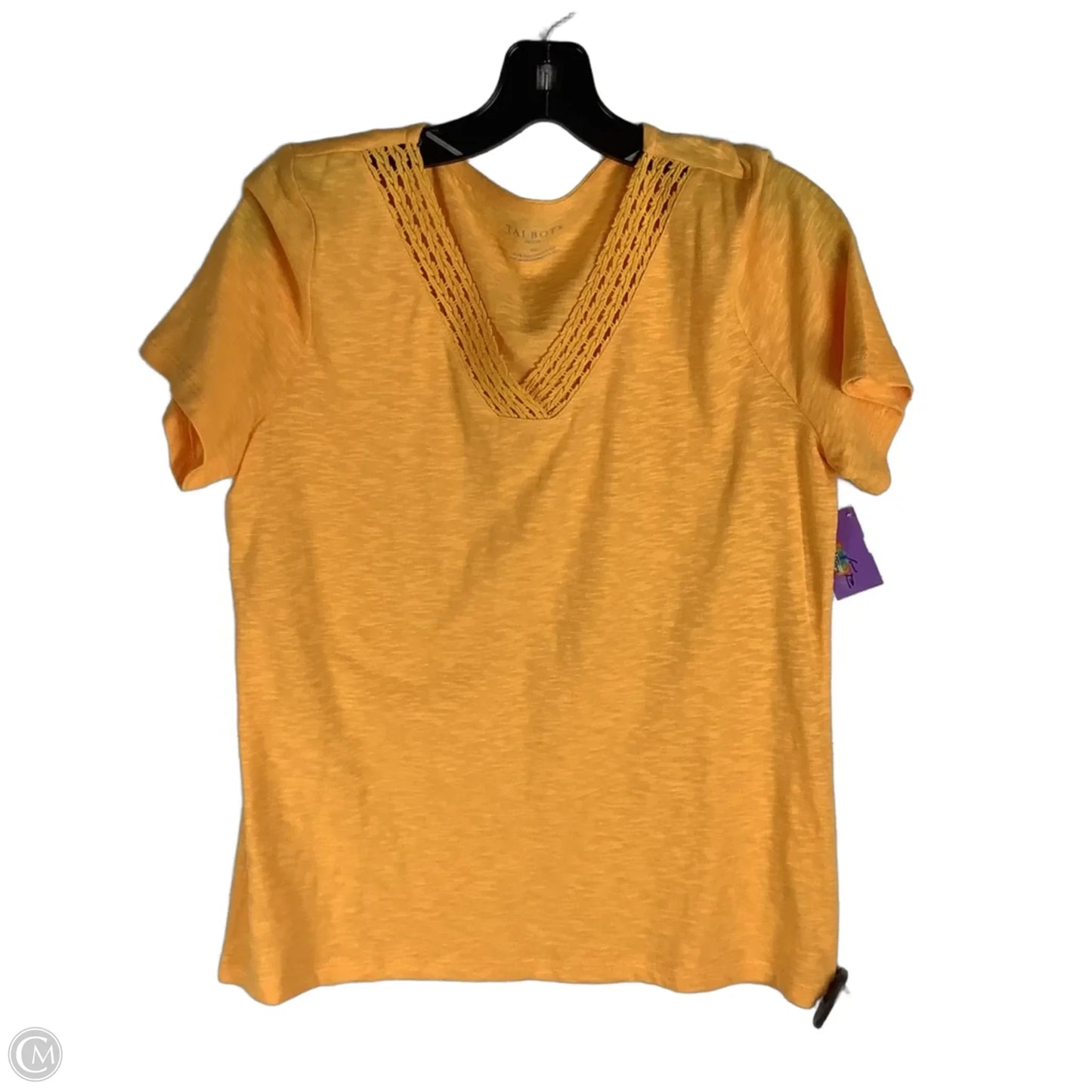 Top Short Sleeve By Talbots In Yellow, Size: Mp