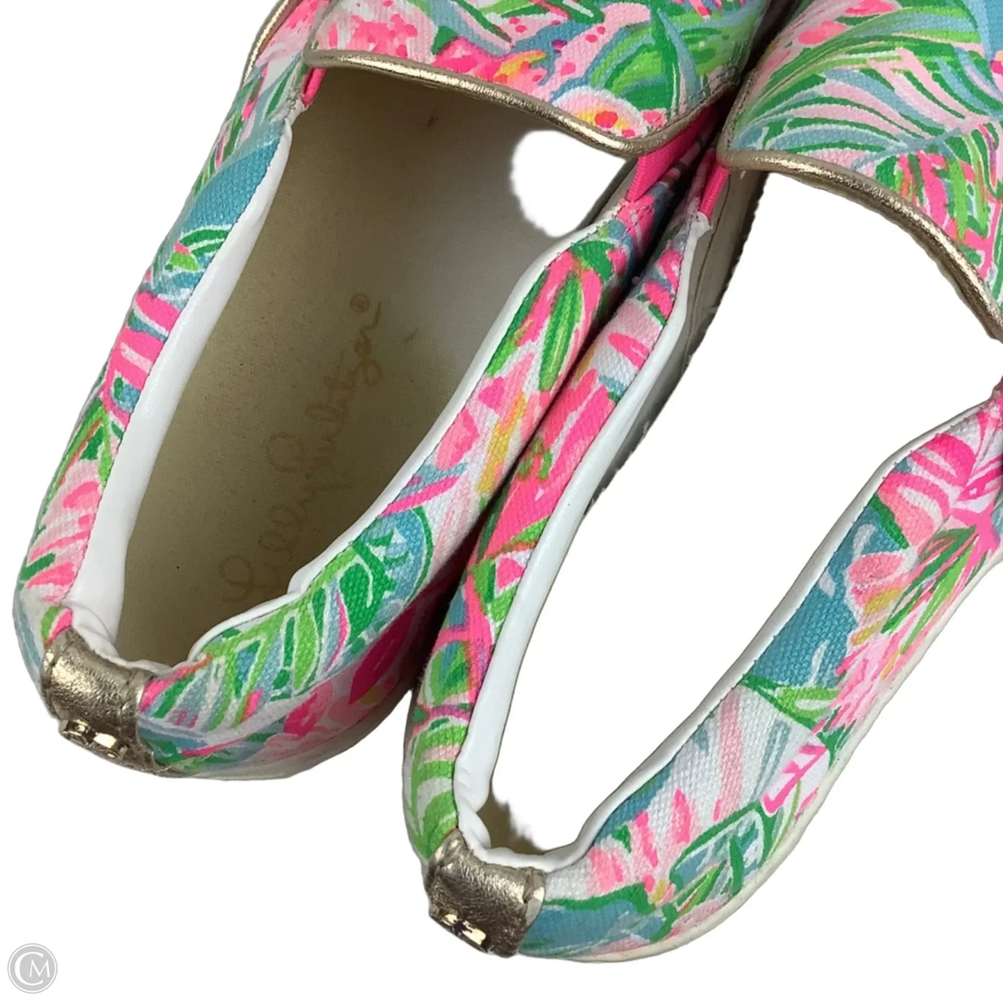 Shoes Designer By Lilly Pulitzer In Green & Pink, Size: 9