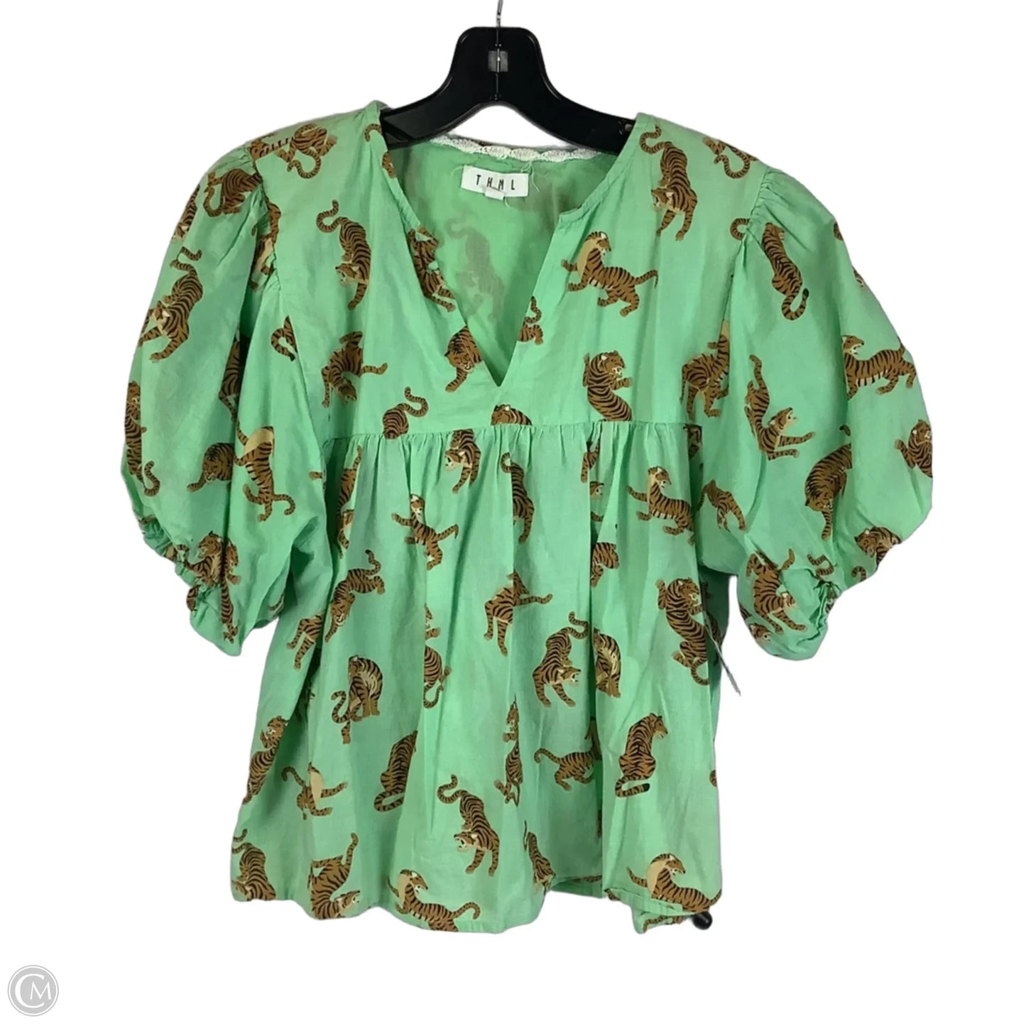 Top Short Sleeve By Thml In Animal Print, Size: M